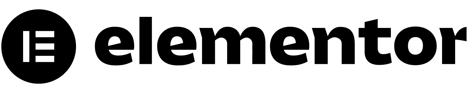 Black Elementor Logo